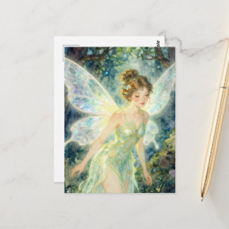 Carte Postale Fairy in a Green Dress