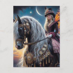 Carte Postale Fairy Ride a Gypsy Vanner Horse