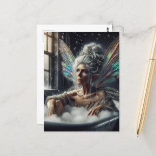 Carte Postale Fairy Woman Bain