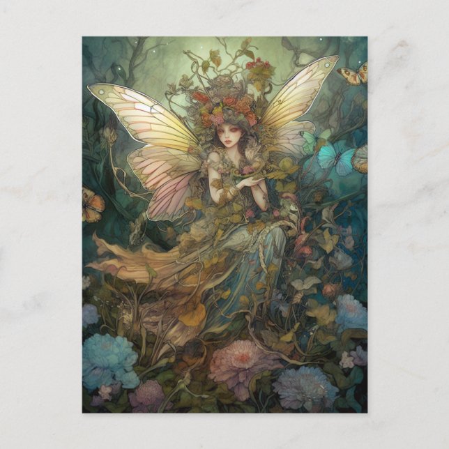 Carte Postale Fairy Woman Imaginaire Art (Devant)