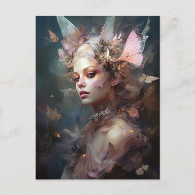 Carte Postale Fairy Woman Imaginaire Art (Devant)