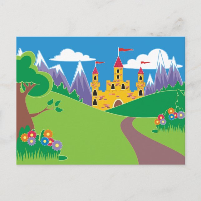 Carte Postale Fairytale Castle Kids (Devant)