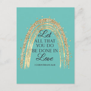 Carte Postale Fait Dans L'Amour Gold Rainbow