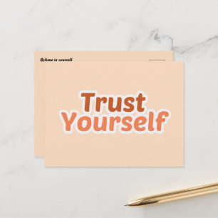 Carte Postale Faites Confiance à Vous-Même Minimaliste Boho Moti