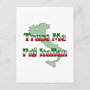 Carte Postale Faites-moi confiance Je suis Itailan