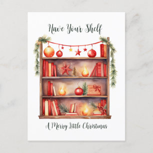 Carte Postale Faites que votre étagère ait un joyeux petit Noël