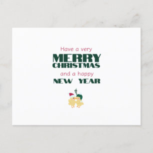 Carte Postale Faites un très joyeux Noël et un joyeux Nouvel An
