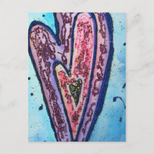 Carte postale Faith Heart Painting Cutsom Art