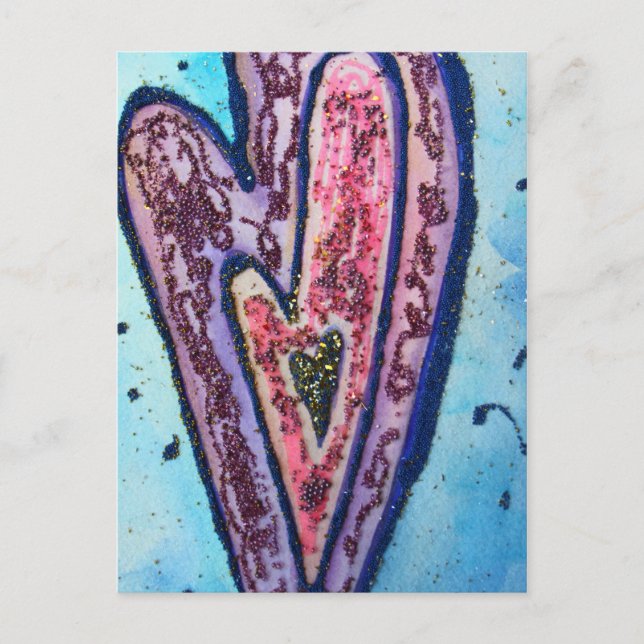 Carte postale Faith Heart Painting Cutsom Art (Devant)