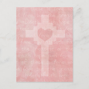 Carte Postale Faith Hope and Love Christian