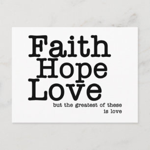 Carte postale Faith Hope Love