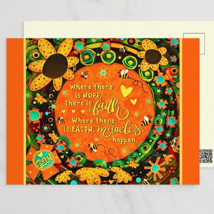 Carte Postale Faith Joli Floral Bumblebee Irelyn