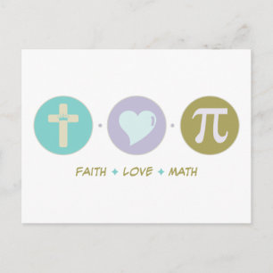 Carte Postale Faith Love Math