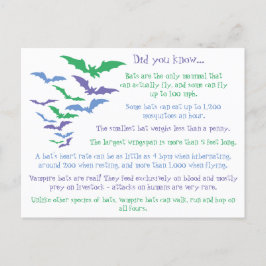 Carte Postale Faits amusants sur les chauves-souris