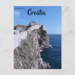 Carte Postale Falaise à Dubrovnik Croatie