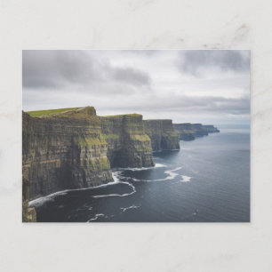Carte Postale Falaises de Moher, Irlande, Nuageux