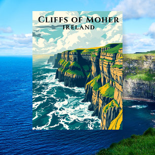 Carte Postale Falaises de Moher Irlande Wild Atlantic Way