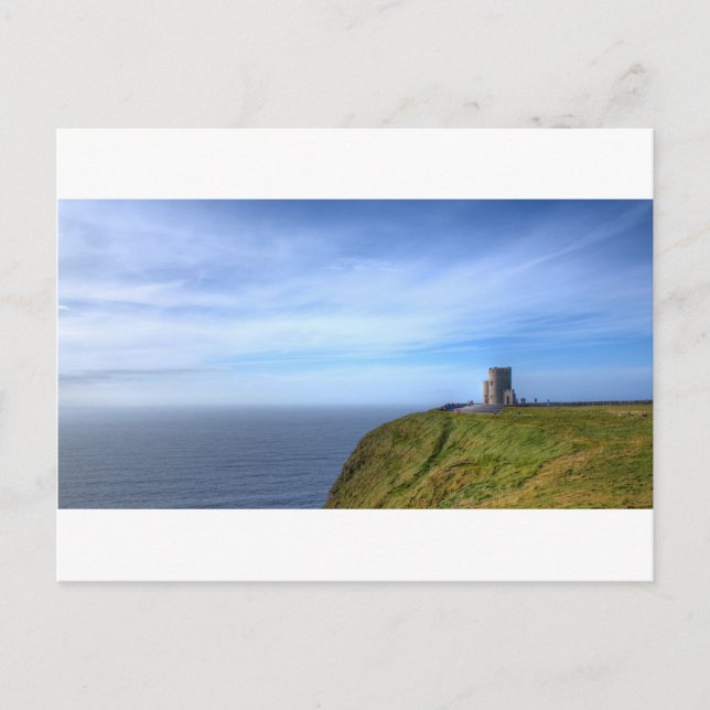 Carte Postale Falaises de Moher, tour O'Brien, Irlande (Devant)