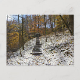 Carte Postale Falaises de pruches avec neige légère, Indiana
