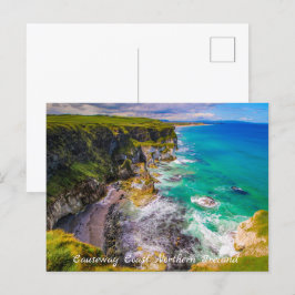 Carte Postale Falaises et mer Turquoise Irlande du Nord