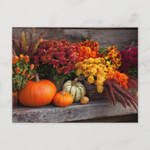 Fall Harvest Tablescape - Autumn Pumpkins Flowers