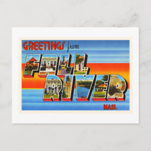Carte Postale Fall River Massachusetts MA Vieux souvenir de voya