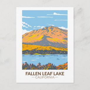 Carte Postale Fallen Leaf Lake California en automne Vintage