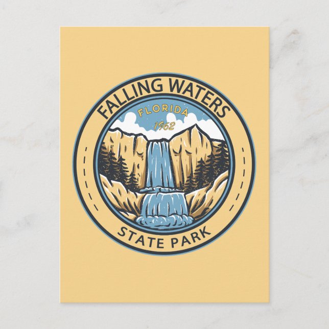 Carte Postale Falling Waters State Park Florida Badge (Devant)