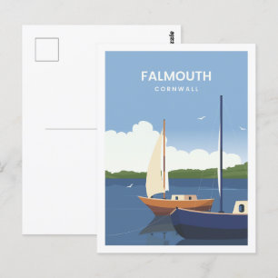 Carte Postale Falmouth Cornwall Angleterre Illustration de voyag