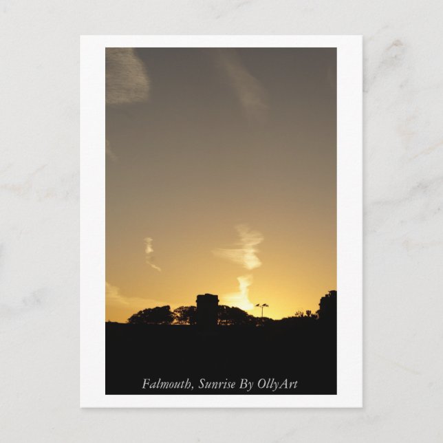 Carte Postale Falmouth, Lever Du Soleil Par OllyArt Photographie (Devant)