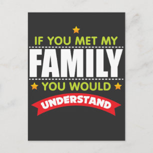 Carte Postale Famille amis - drôle de famille dire