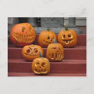 Carte Postale Famille citrouille