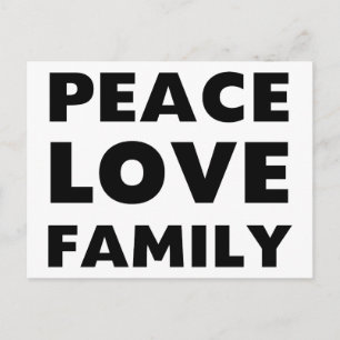 Carte Postale Famille d'amour pour la paix