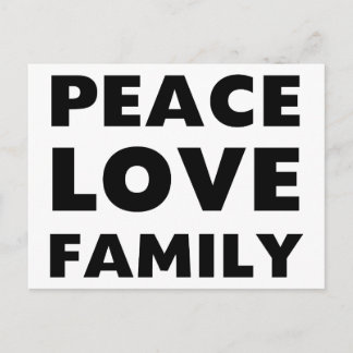 Carte Postale Famille d'amour pour la paix