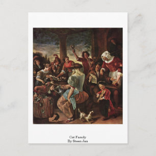 Carte Postale Famille De Chats Par Steen Jan