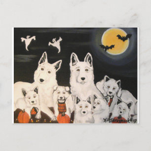 Carte Postale Famille de chiens d'Halloween
