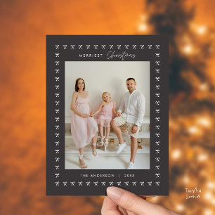 Carte Postale Famille de motifs d'arc en charbon de bois moderne