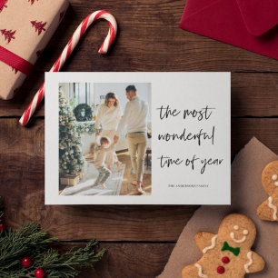 Carte Postale Famille de photos de Noël   Vacances merveilleuses