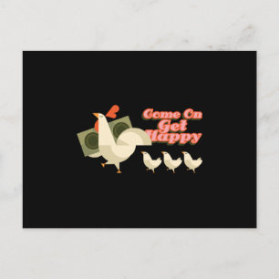Carte Postale Famille de poulets