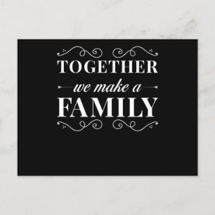 Carte Postale Famille ensemble nous faisons famille