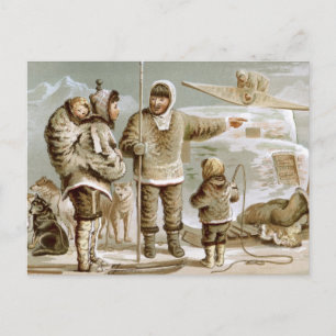 Carte Postale Famille Eskimo