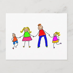 Carte Postale Famille heureuse