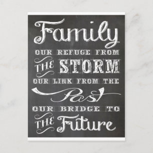 Carte Postale Famille : Notre Refuge De La Tempête