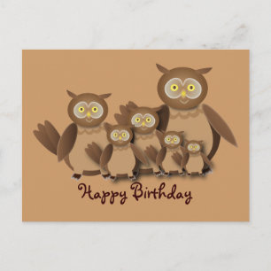 Carte Postale Famille Owl