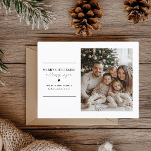 Carte Postale Famille personnalisée Noël et voeux de nouvel an
