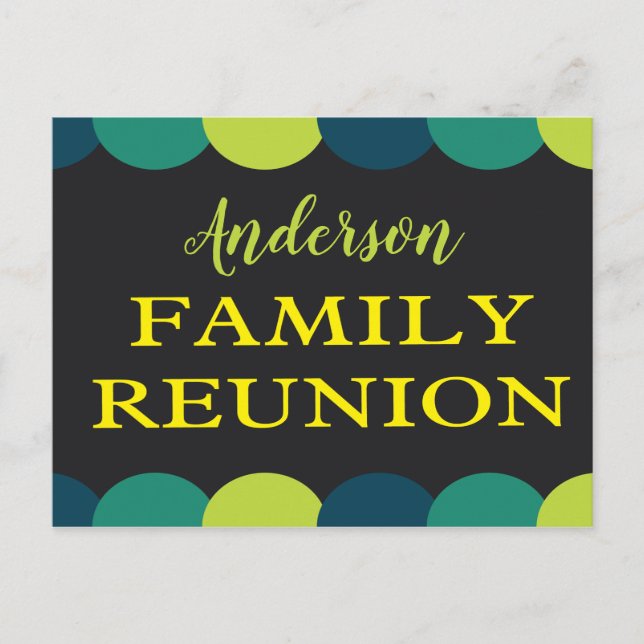 Carte Postale Famille Réunion Potluck Pique-Nique (Devant)