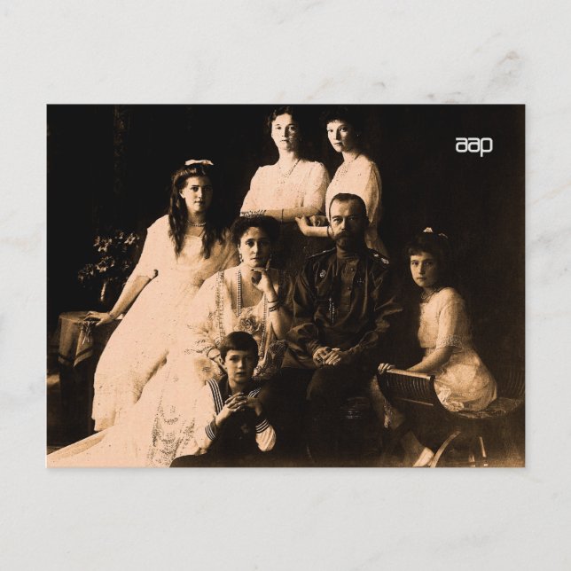 Carte Postale Famille royale russe 1914 (Devant)