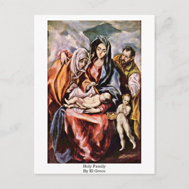 Carte Postale Famille Sainte Par El Greco (Devant)
