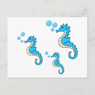 Carte Postale Famille Seahorse