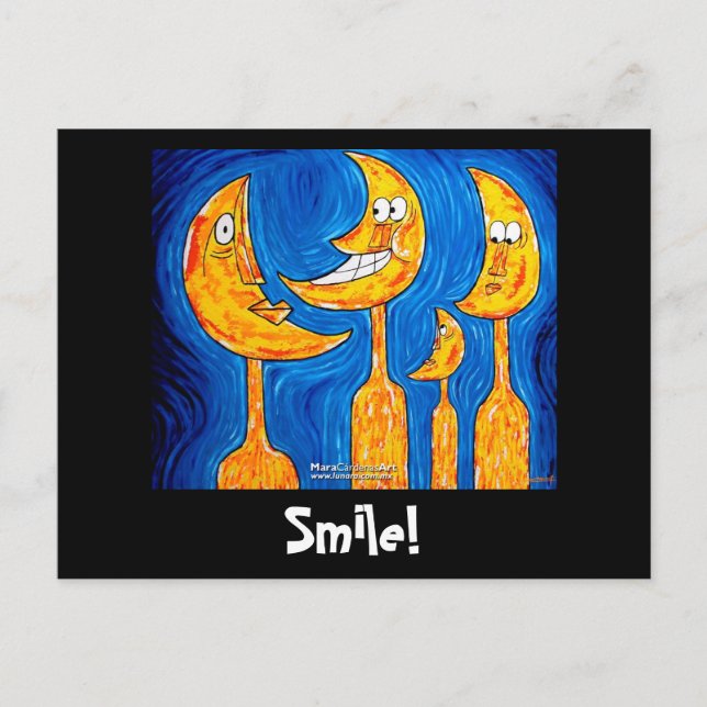 Carte Postale Famille souriante (Devant)